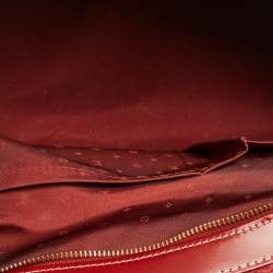 Pre Owned Louis Vuitton Red Suhali Leather Le Radieux Bag