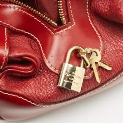 Pre Owned Louis Vuitton Red Suhali Leather Le Radieux Bag