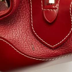 Pre Owned Louis Vuitton Red Suhali Leather Le Radieux Bag