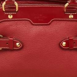 Pre Owned Louis Vuitton Red Suhali Leather Le Radieux Bag