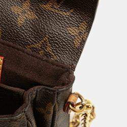 Pre Owned Louis Vuitton Brown Monogram Micro Metis