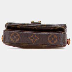 Pre Owned Louis Vuitton Brown Monogram Micro Metis
