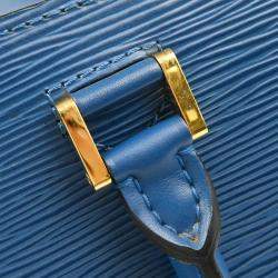 Pre Owned Louis Vuitton Blue Epi Pont Neuf Handbag M52055 MI1908