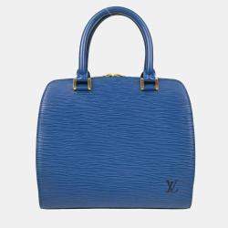 Pre Owned Louis Vuitton Blue Epi Pont Neuf Handbag M52055 MI1908