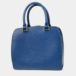 Pre Owned Louis Vuitton Blue Epi Pont Neuf Handbag M52055 MI1908