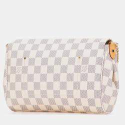 Pre Owned Louis Vuitton White Damier Azur Favorite MM