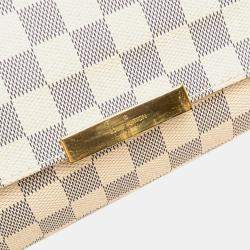 Pre Owned Louis Vuitton White Damier Azur Favorite MM