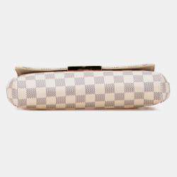 Pre Owned Louis Vuitton White Damier Azur Favorite MM