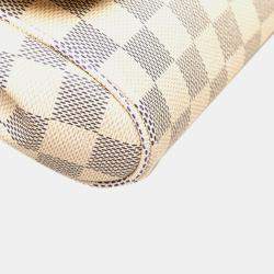 Pre Owned Louis Vuitton White Damier Azur Favorite MM