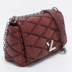 Pre Owned Louis Vuitton Bordeaux Malletage Leather GO-14 PM Bag