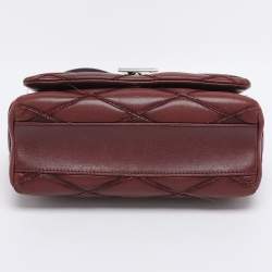 Pre Owned Louis Vuitton Bordeaux Malletage Leather GO-14 PM Bag