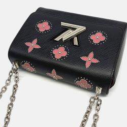 Pre Owned Louis Vuitton Black/Pink Epi Leather Twist MM Bag