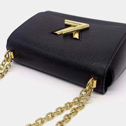 Pre Owned Louis Vuitton Black Leather Epi Twist MM bag