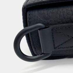 Pre Owned Louis Vuitton Black Leather Trunk Messenger Bag