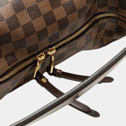 Pre Owned Louis Vuitton Brown Damier Ebene Duomo Hobo