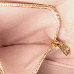 Pre Owned Louis Vuitton Brown Pink Damier Ebene Cuir Taurillon Wight