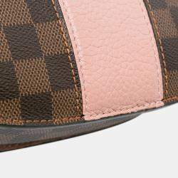 Pre Owned Louis Vuitton Brown Pink Damier Ebene Cuir Taurillon Wight