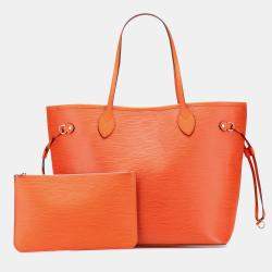 Pre Owned Louis Vuitton Orange Epi Neverfull MM