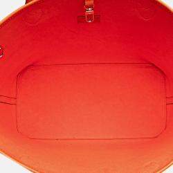 Pre Owned Louis Vuitton Orange Epi Neverfull MM