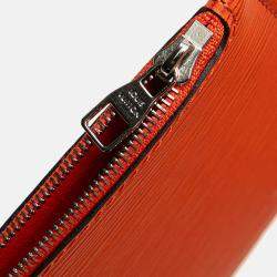 Pre Owned Louis Vuitton Orange Epi Neverfull MM