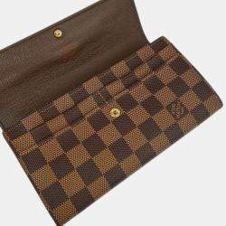 Pre Owned Louis Vuitton Damier Portefeuille Sarah Wallet
