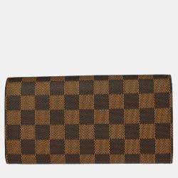 Pre Owned Louis Vuitton Damier Portefeuille Sarah Wallet