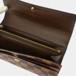 Pre Owned Louis Vuitton Damier Portefeuille Sarah Wallet