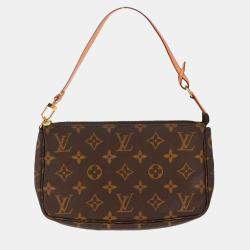 Pre Owned Louis Vuitton Brown Monogram Pochette Accessoires Handbag