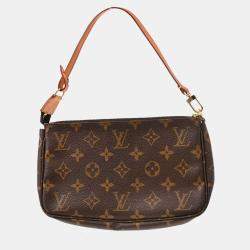 Pre Owned Louis Vuitton Brown Monogram Pochette Accessoires Handbag