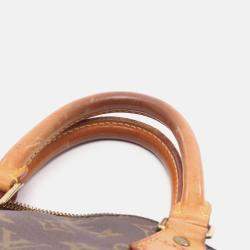 Pre Owned Louis Vuitton Alma PM Handbag  Monogram Canvas Leather Brown