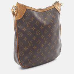 مملوكة مسبقًا حقيبة كتف لويس فويتون أوديون بني كانفاس مونوغرام صغير