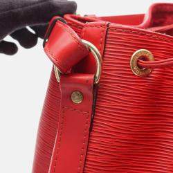 Pre Owned Louis Vuitton Noe Red Epi Leather Shoulder Bag
