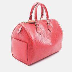 Pre Owned Louis Vuitton Speedy 25 Handbag Epi Leather Castilian Red