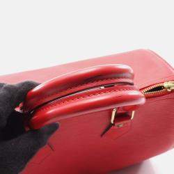 Pre Owned Louis Vuitton Speedy 25 Handbag Epi Leather Castilian Red