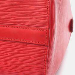 Pre Owned Louis Vuitton Speedy 25 Handbag Epi Leather Castilian Red