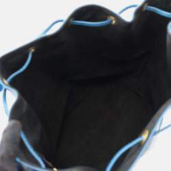 Pre Owned Louis Vuitton Noe Drawstring Shoulder Bag  Epi Leather Toledo Blue