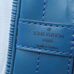 Pre Owned Louis Vuitton Noe Drawstring Shoulder Bag  Epi Leather Toledo Blue