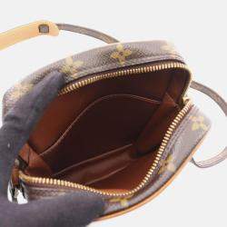 Pre Owned Louis Vuitton Danube Shoulder Crossbody Bag  Monogram Brown
