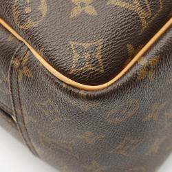 Pre Owned Louis Vuitton Deauville Bowling Vanity Handbag  Monogram Canvas