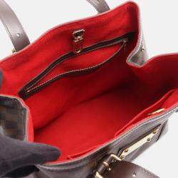 Pre Owned Louis Vuitton Hampstead Mm Shoulder Tote Bag  Damier Ebene