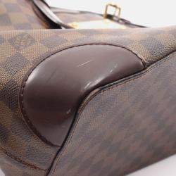 Pre Owned Louis Vuitton Hampstead Mm Shoulder Tote Bag  Damier Ebene