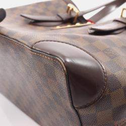 Pre Owned Louis Vuitton Hampstead Mm Shoulder Tote Bag  Damier Ebene