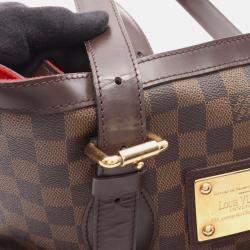 Pre Owned Louis Vuitton Hampstead Mm Shoulder Tote Bag  Damier Ebene