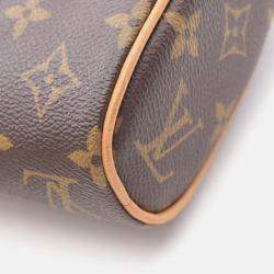 Pre Owned Louis Vuitton Sonatine Handbag  Monogram Canvas Leather Brown