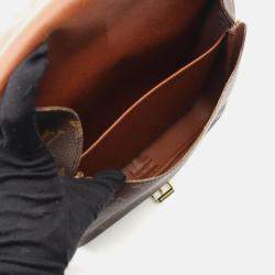Pre Owned Louis Vuitton Cartouchiere GM Crossbody Shoulder Bag  Monogram Brown
