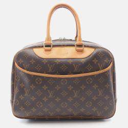 Pre Owned Louis Vuitton Deauville Bowling Vanity Handbag  Monogram Canvas