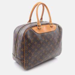 Pre Owned Louis Vuitton Deauville Bowling Vanity Handbag  Monogram Canvas