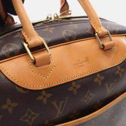 Pre Owned Louis Vuitton Deauville Bowling Vanity Handbag  Monogram Canvas