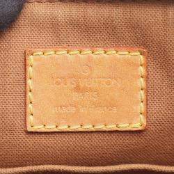 Pre Owned Louis Vuitton Tulum GM Shoulder Bag  Monogram Canvas Brown