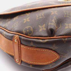 Pre Owned Louis Vuitton Tulum GM Shoulder Bag  Monogram Canvas Brown